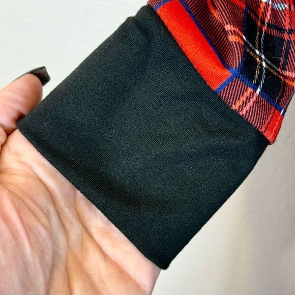 CBR Christmas Holiday Plaid Butt Button Flap Jumpsuit Romper Pajamas Women's S - Picture 4 of 16